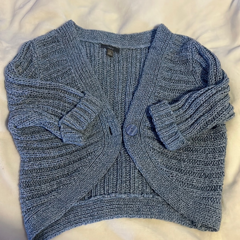 Blue sweater jacket